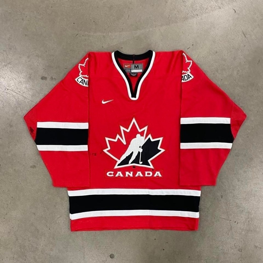 Vintage‎ Canada Team Hockey Nike Jersey 2000s Blank Size Medium